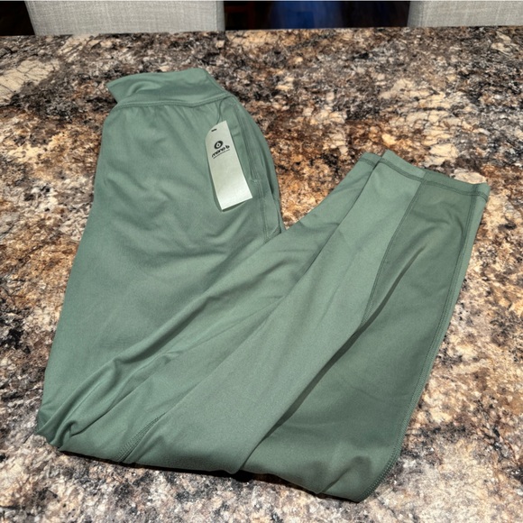 Women's Mono B Green High-Waisted Pants - Picture 4 of 6